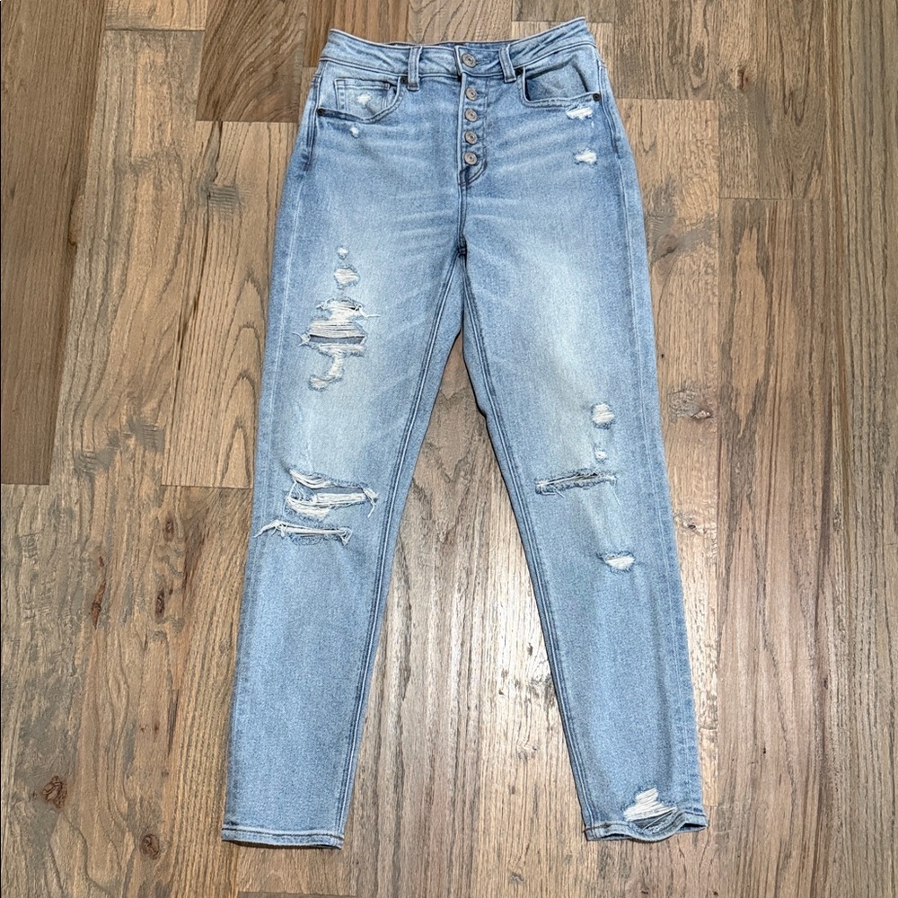 Boyfriend Jean Women's Light Blue Distressed Skinny Jeans